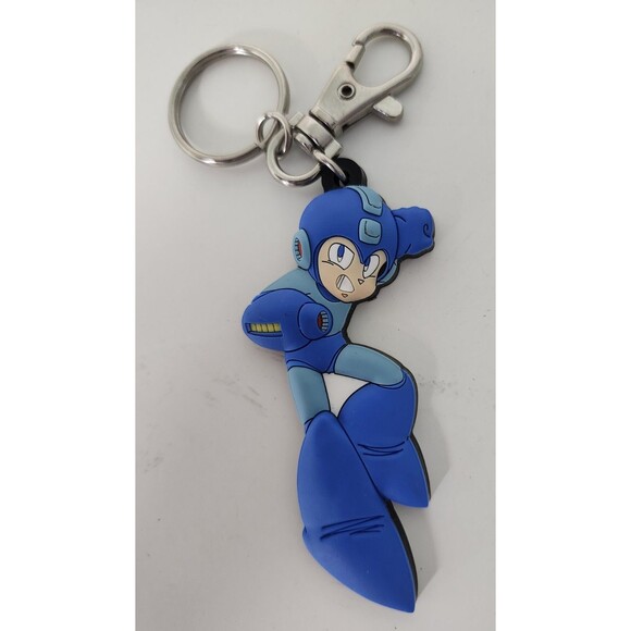 Mega Man Figure Capcom Officially Licensed Hard Plastic Keychain Bag Charm - Picture 1 of 3